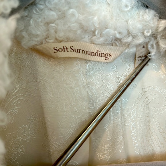 SOFT SURROUNDING TEDDY BEAR VEST WOMEN SIZE S IVORY SLEEVESLESS - Picture 6 of 12